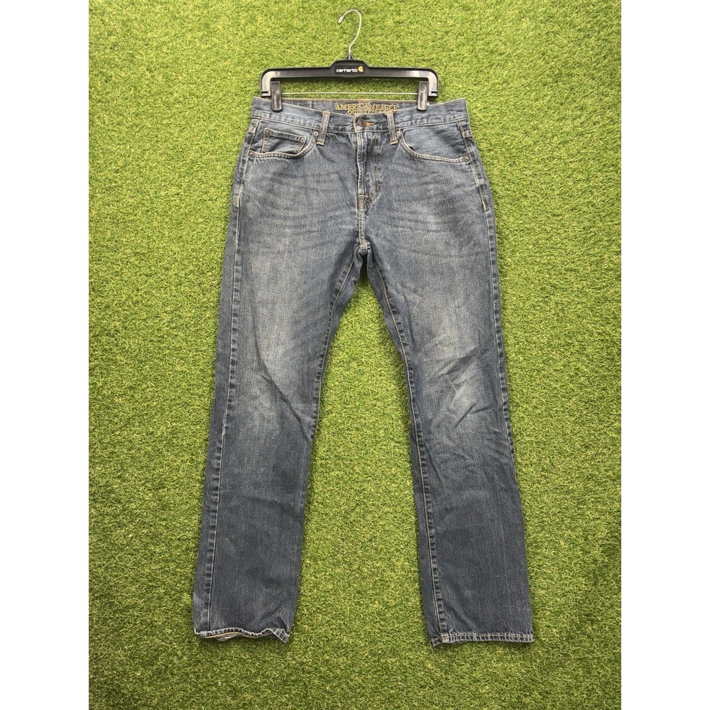 American Eagle Jeans Mens 32x34 Low Rise Original Straight Dark Wash Casual Work